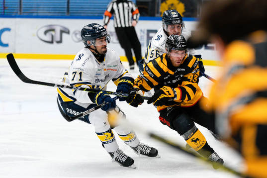 HV71s Tyler Vesel och Skellefteås Filip Sandberg