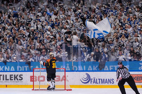 Brynäs målvakt Anders Lindbäck  deppar