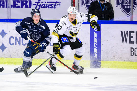 Karlskogas Filip Barklund och Västerås Trevor Cheek