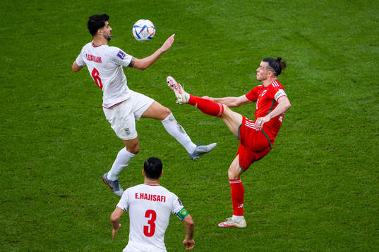 Saeid Ezatolahi and Ehsan Hajisafi of Iran against Gareth
