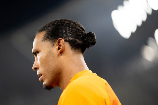 Virgil van Dijk of Netherlands enter the field for the FIFA