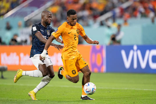 Enner Valencia of Ecuador and Jurrien Timber of Netherlands