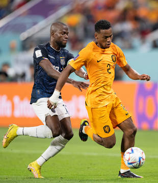 Enner Valencia of Ecuador and Jurrien Timber of Netherlands