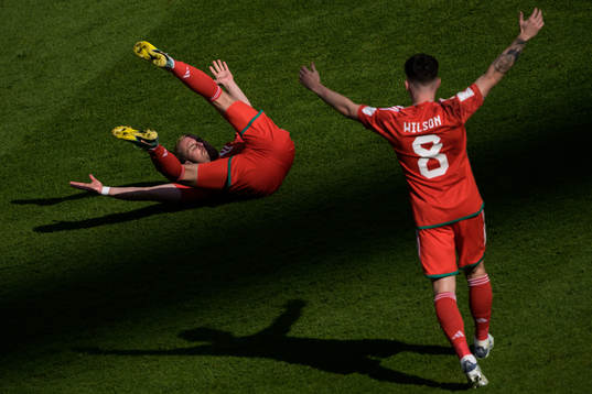 Aaron Ramsey and Harry Wilson of Wales