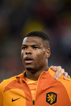 Denzel Dumfries of Netherlands