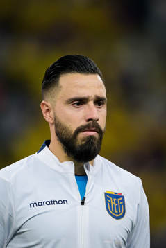 Goalkeeper Herman Galindez of Ecuador