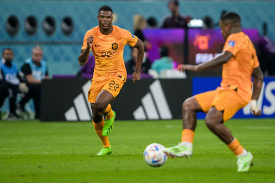 Denzel Dumfries of Netherlands
