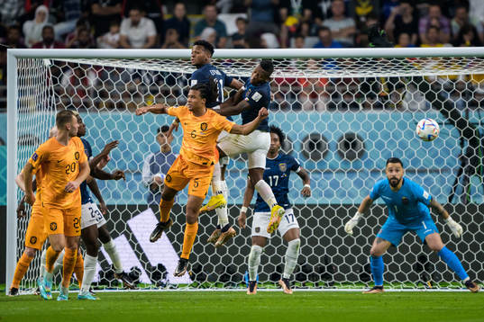 Nathan Ake of Netherlands in action against Michael Estrada