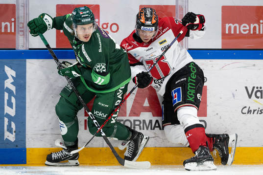 Färjestads Joakim Nygård och Örebros Linus Öberg