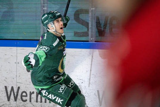 Färjestads Michael Lindqvist jublar