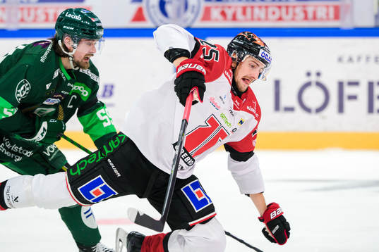 Färjestads Linus Johansson och Örebros Philip Holm