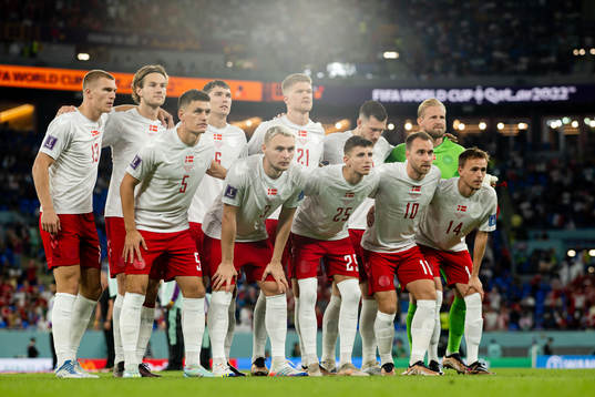 The starting eleven of Denmark