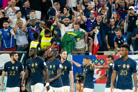 Kylian Mbappe of France celebrate