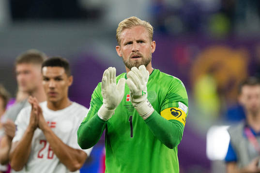 Goalkeeper Kasper Schmeichel of Denmark