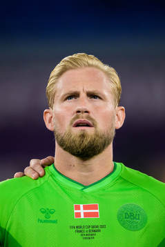 Goalkeeper Kasper Schmeichel of Denmark