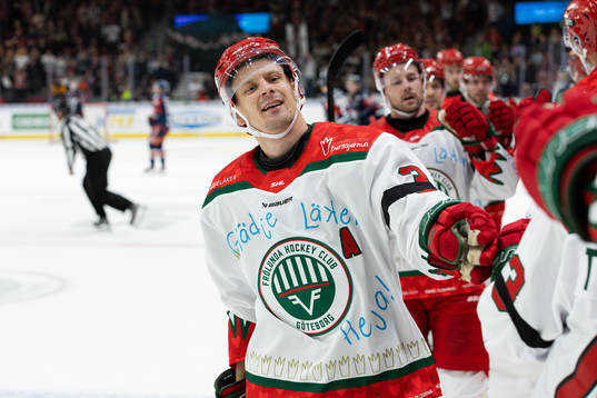 Frölundas Nicklas Lasu jublar