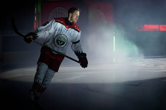 Frölundas Filip Johansson innan ishockeymatchen i SHL