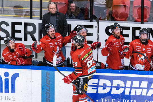 Vita Hästens spelare jublar