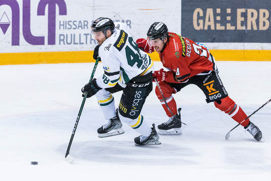 Östersunds Sam Miletic och Vita Hästens Arvid Degerstedt