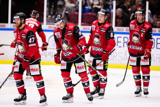 Malmö Redhawks Joakim Ryan, Carl Persson, Theodor Johnsson