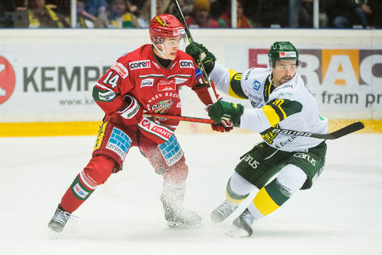 Modos Jakob Noren och Björklövens Gerry Fitzgerald