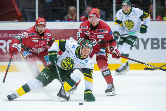 Björklövens Fredrik Weigel och Modos Erik Karlsson