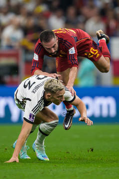 Nico Schlotterbeck of Germany and Dani Carvajal of Spain
