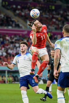 Declan Rice of England and Gareth Bale of Wales