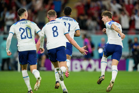 Marcus Rashford of England celebrates
