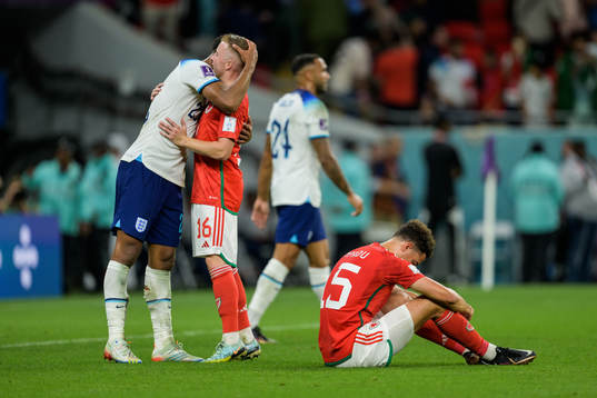 Jude Bellingham of England with Joe Morrell as Ethan Ampadu