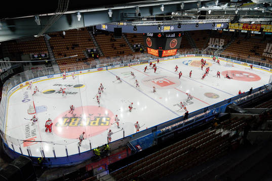 Coop Norrbotten Arena före ishockeymatchen i SHL mellan