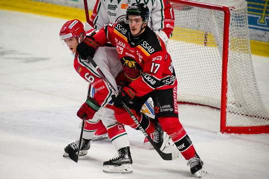 Frölundas Filip Hasa och Luleås Isac Brännström