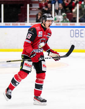 Malmö Redhawks Carl Persson jublar