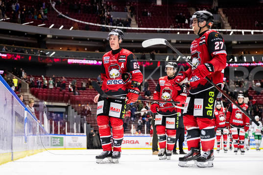Malmö Redhawks Fredrik Händemark, Pathrik Westerholm och