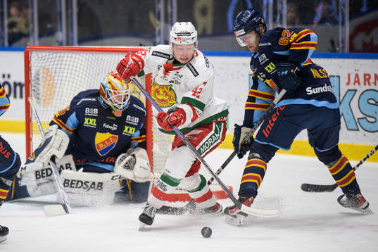 Moras Petter Vesterheim och Djurgårdens Wiktor Nilsson
