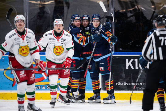 Djurgårdens Liam Öhgren jublar