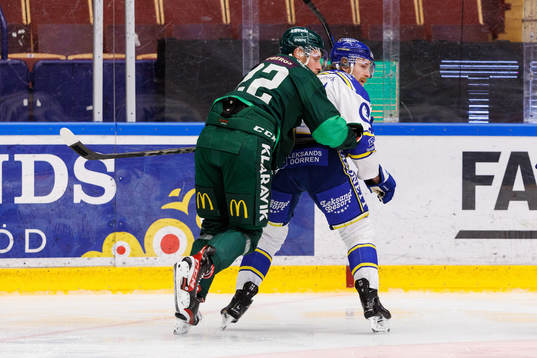 Färjestads Per Åslund och Leksands Anton Lindholm