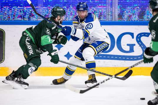 Leksands Mikael Ruohomaa och Färjestads Axel Bergkvist