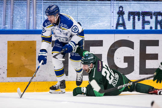 Leksands Patrik Noren och Färjestads Per Åslund