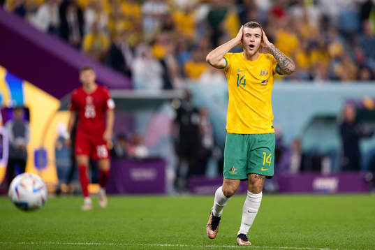 Riley McGree of Australia looks dejected