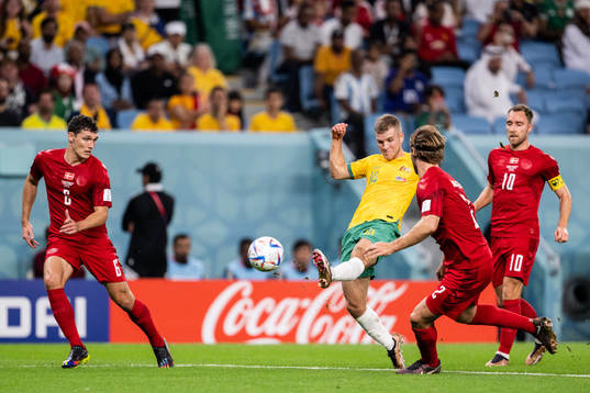 Riley McGree of Australia with a shoot against Andreas