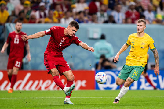 Joakim Mæhle of Denmark and Riley McGree of Australia
