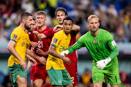Goalkeeper Kasper Schmeichel of Denmark