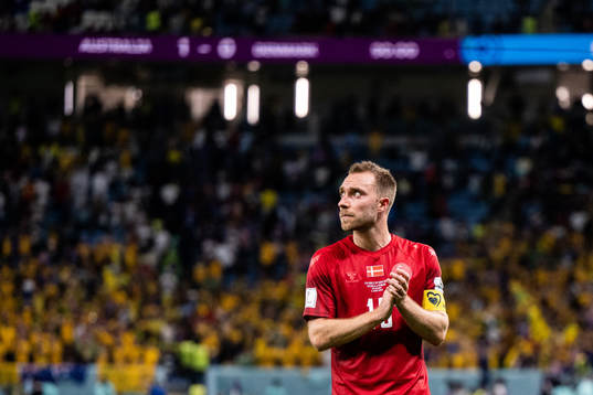 Christian Eriksen of Denmark looks dejected