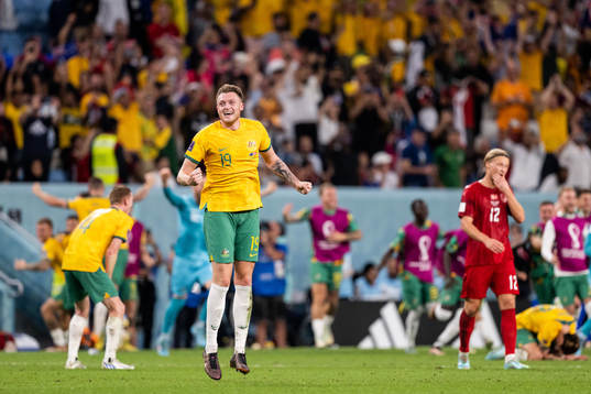 Jonas Wind of Australia celebrate