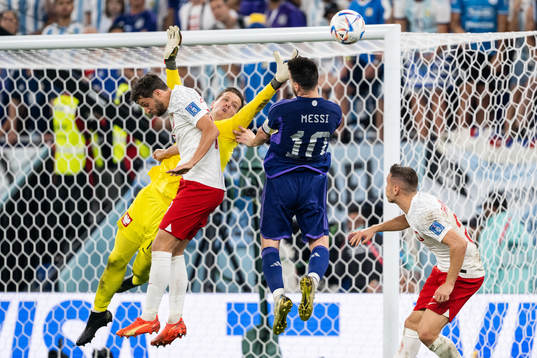 Goalkeeper Wojciech Szczesny of Poland in a situation with