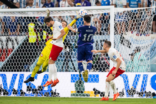 Goalkeeper Wojciech Szczesny of Poland in a situation with