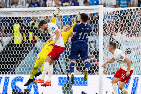 Goalkeeper Wojciech Szczesny of Poland in a situation with