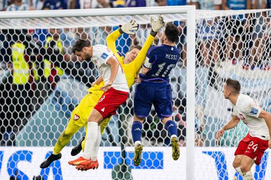 Goalkeeper Wojciech Szczesny of Poland in a situation with