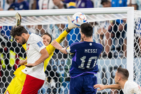 Goalkeeper Wojciech Szczesny of Poland in a situation with